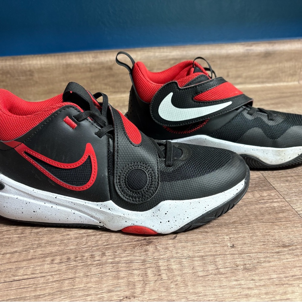 Nike Kids Black and Red Athletic Basketball Sneakers